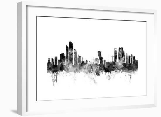 Abu Dhabi Skyline-Michael Tompsett-Framed Art Print