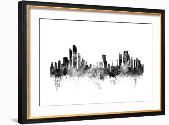 Abu Dhabi Skyline-Michael Tompsett-Framed Art Print
