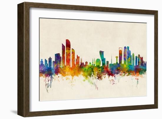 Abu Dhabi Skyline-Michael Tompsett-Framed Art Print