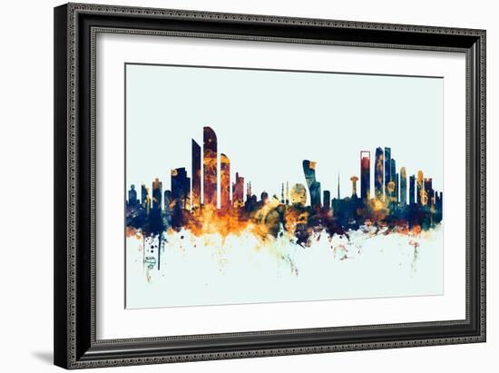 Abu Dhabi Skyline-Michael Tompsett-Framed Art Print