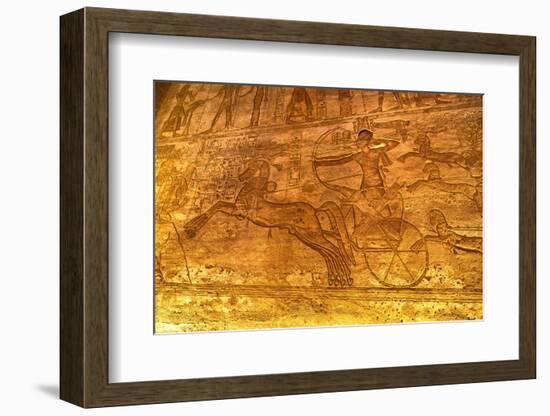 Abu Simbel. Ancient Temple Complex cut into solid rock. Egypt.-Tom Norring-Framed Photographic Print