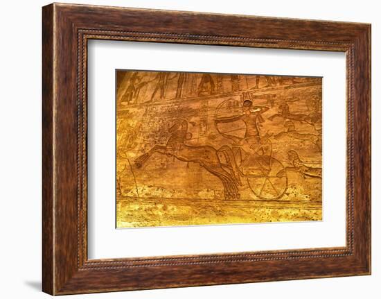 Abu Simbel. Ancient Temple Complex cut into solid rock. Egypt.-Tom Norring-Framed Photographic Print