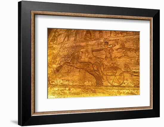 Abu Simbel. Ancient Temple Complex cut into solid rock. Egypt.-Tom Norring-Framed Photographic Print