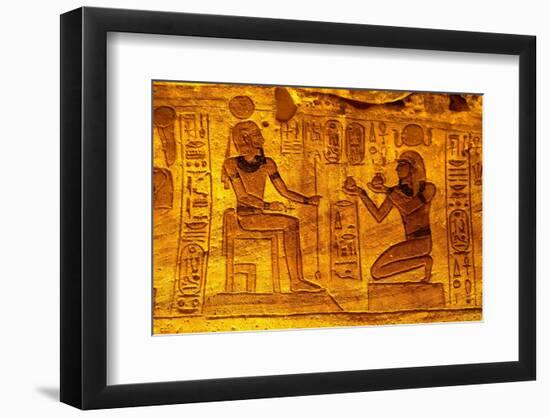 Abu Simbel. Ancient Temple Complex cut into solid rock. Egypt.-Tom Norring-Framed Photographic Print