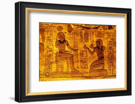 Abu Simbel. Ancient Temple Complex cut into solid rock. Egypt.-Tom Norring-Framed Photographic Print