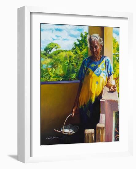 Abuela  2018  (oil on linen)-Colin Bootman-Framed Giclee Print