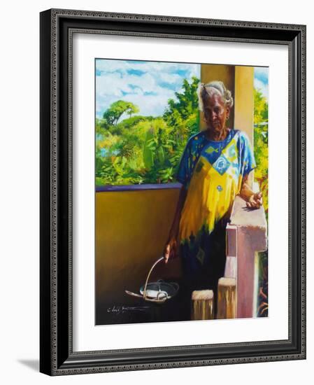 Abuela  2018  (oil on linen)-Colin Bootman-Framed Giclee Print
