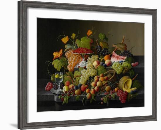 Abundant Fruit, 1858-Severin Roesen-Framed Giclee Print