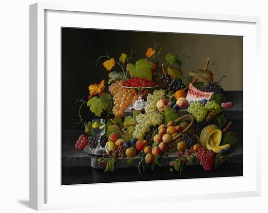 Abundant Fruit, 1858-Severin Roesen-Framed Giclee Print