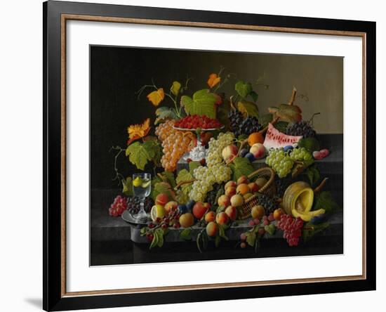 Abundant Fruit, 1858-Severin Roesen-Framed Giclee Print