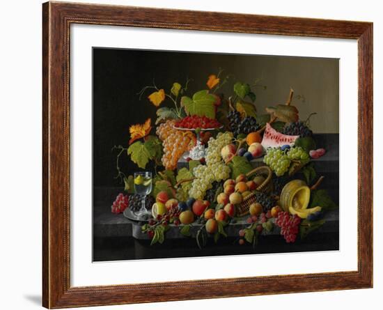 Abundant Fruit, 1858-Severin Roesen-Framed Giclee Print