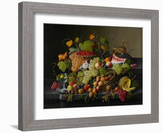 Abundant Fruit, 1858-Severin Roesen-Framed Giclee Print