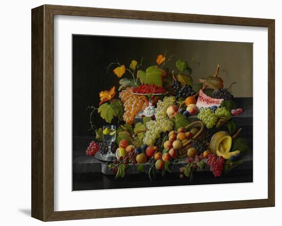 Abundant Fruit, 1858-Severin Roesen-Framed Giclee Print