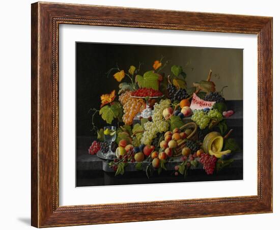 Abundant Fruit, 1858-Severin Roesen-Framed Giclee Print