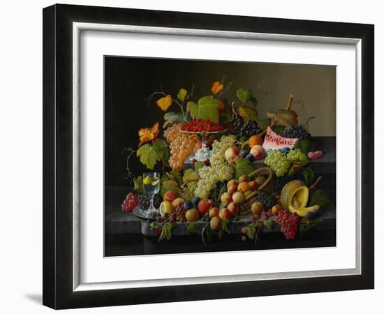 Abundant Fruit, 1858-Severin Roesen-Framed Giclee Print