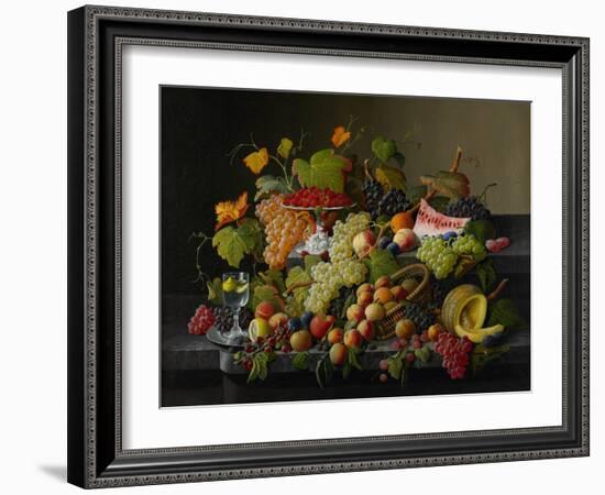 Abundant Fruit, 1858-Severin Roesen-Framed Giclee Print