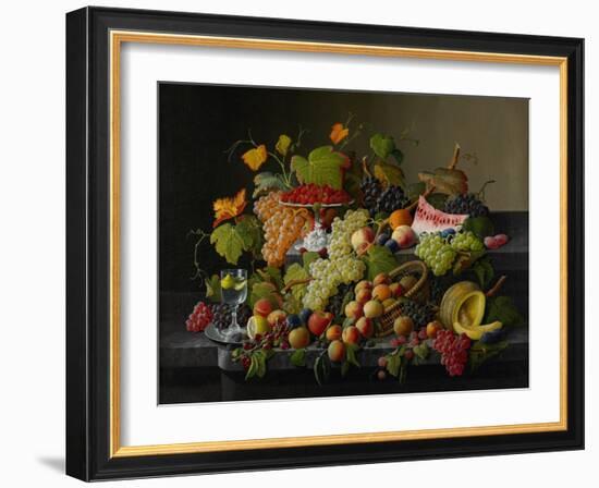 Abundant Fruit, 1858-Severin Roesen-Framed Giclee Print