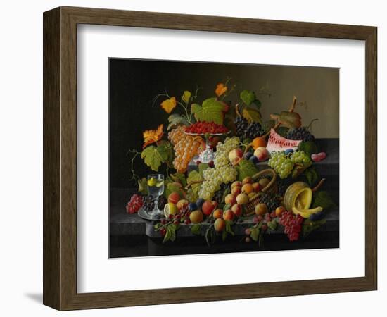 Abundant Fruit, 1858-Severin Roesen-Framed Giclee Print