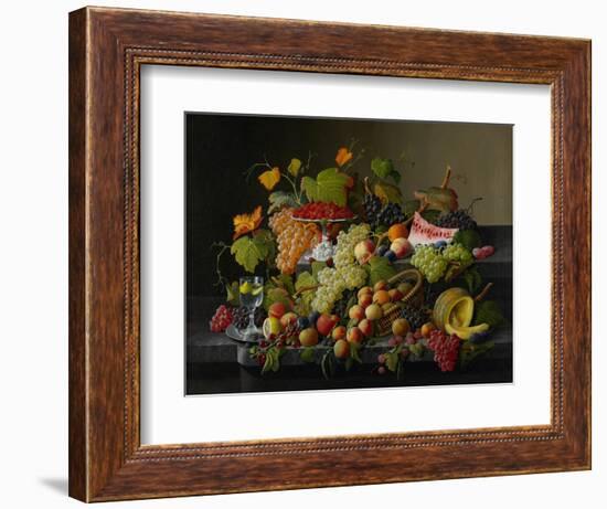 Abundant Fruit, 1858-Severin Roesen-Framed Giclee Print