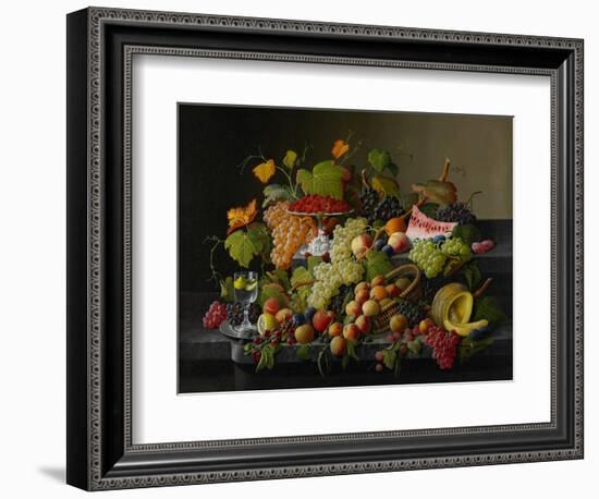 Abundant Fruit, 1858-Severin Roesen-Framed Giclee Print