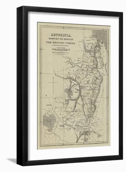 Abyssinia, Showing the Route of the British Forces-John Dower-Framed Giclee Print