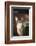 Abyssinian Ruddy Cat Sniffing Plant-DLILLC-Framed Photographic Print