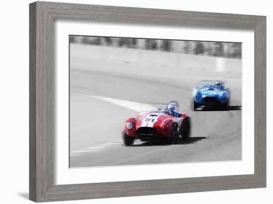 AC Cobra Racing Monterey Watercolor-NaxArt-Framed Art Print