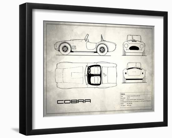 AC Cobra White-Mark Rogan-Framed Art Print