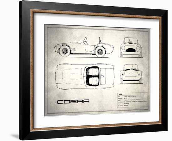 AC Cobra White-Mark Rogan-Framed Art Print