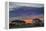 Acacia trees silhouetted at sunset, Serengeti National Park, Tanzania, Africa-Adam Jones-Framed Premier Image Canvas