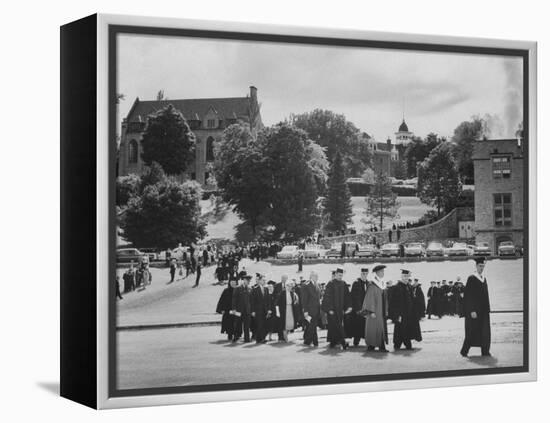 Academic Procession During Outdoor Commencement Exercises at St. Olaf College-null-Framed Premier Image Canvas