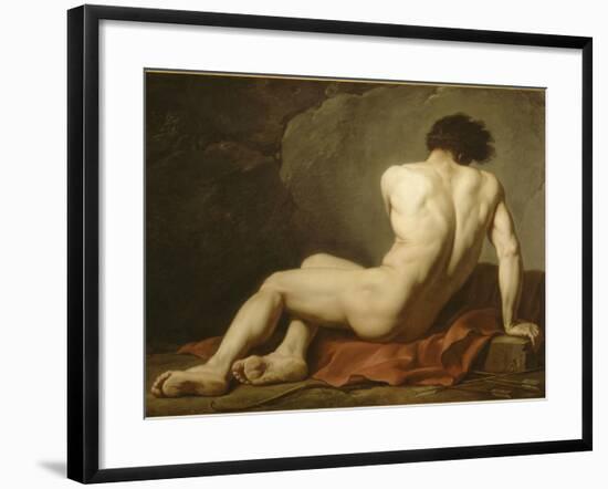 Académie d'Homme dite Patrocle-Jacques-Louis David-Framed Giclee Print