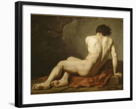 Académie d'Homme dite Patrocle-Jacques-Louis David-Framed Giclee Print