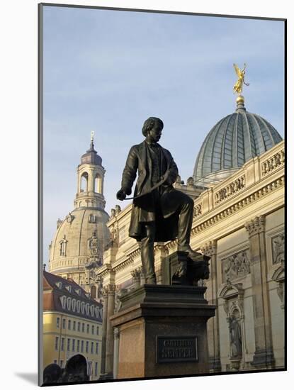 Academy of Fine Arts, Frauenkirche, Dresden, Saxony, Germany, Europe-Hans Peter Merten-Mounted Photographic Print