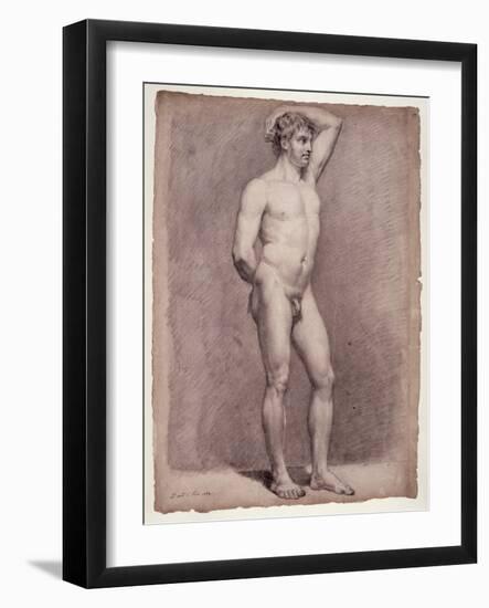 Academy Study of the Male Nude, 1764-Jacques-Louis David-Framed Giclee Print