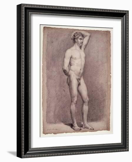 Academy Study of the Male Nude, 1764-Jacques-Louis David-Framed Giclee Print