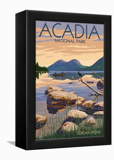 Acadia National Park, Maine - Jordan Pond-Lantern Press-Framed Stretched Canvas