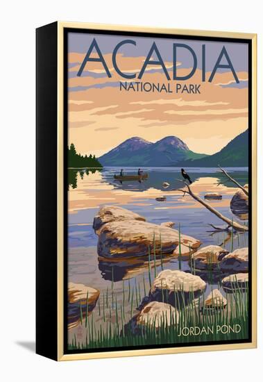 Acadia National Park, Maine - Jordan Pond-Lantern Press-Framed Stretched Canvas