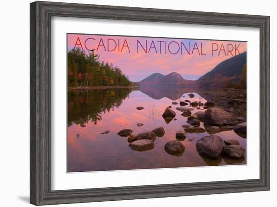 Acadia National Park, Maine - Jordan Pond-Lantern Press-Framed Art Print