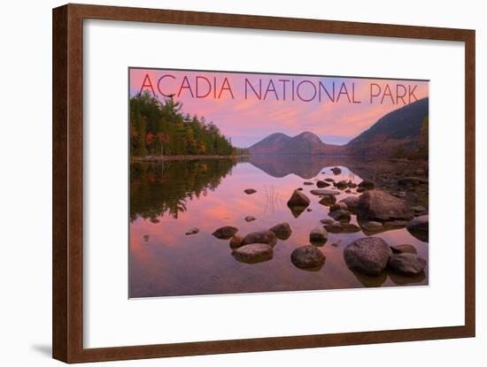 Acadia National Park, Maine - Jordan Pond-Lantern Press-Framed Art Print