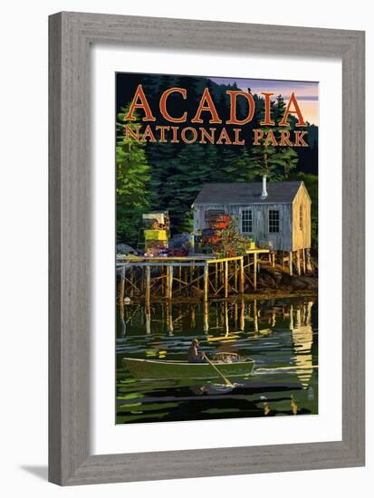 Acadia National Park, Maine - Lobster Shack-Lantern Press-Framed Art Print