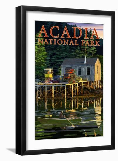 Acadia National Park, Maine - Lobster Shack-Lantern Press-Framed Art Print