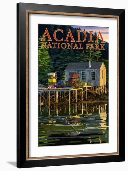 Acadia National Park, Maine - Lobster Shack-Lantern Press-Framed Art Print