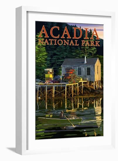 Acadia National Park, Maine - Lobster Shack-Lantern Press-Framed Art Print