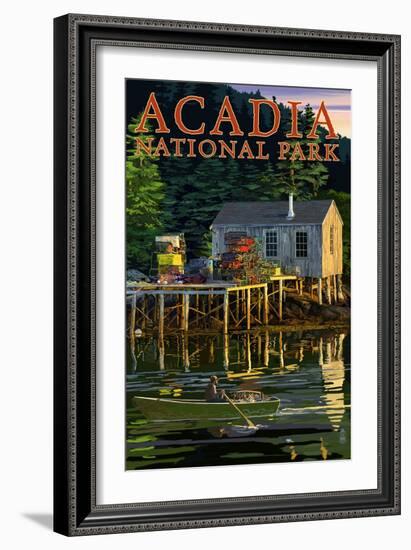 Acadia National Park, Maine - Lobster Shack-Lantern Press-Framed Art Print