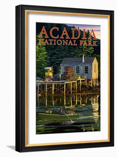 Acadia National Park, Maine - Lobster Shack-Lantern Press-Framed Art Print