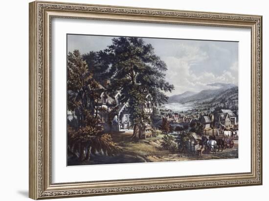 Acadian Land, Home of Evangeline-Currier & Ives-Framed Giclee Print