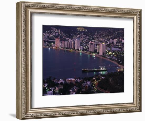 Acapulco Bay and Beach, Acapulco, Mexico-Walter Bibikow-Framed Photographic Print