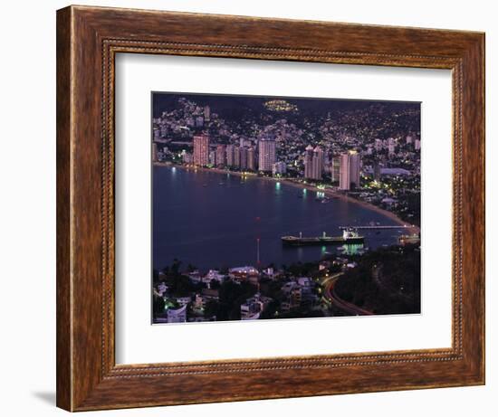 Acapulco Bay and Beach, Acapulco, Mexico-Walter Bibikow-Framed Photographic Print