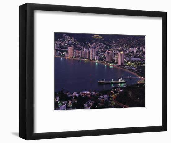 Acapulco Bay and Beach, Acapulco, Mexico-Walter Bibikow-Framed Photographic Print